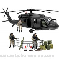 Click N' Play Military Black Hawk Attack Combat Helicopter 30 Piece Play Set with Accessories. B076HSNDQ9